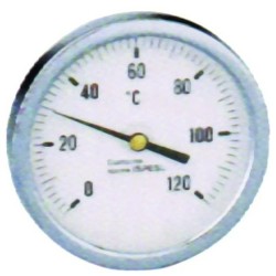Termometro D80 0-120°C gambo 100 attacco posteriore 1/2"
